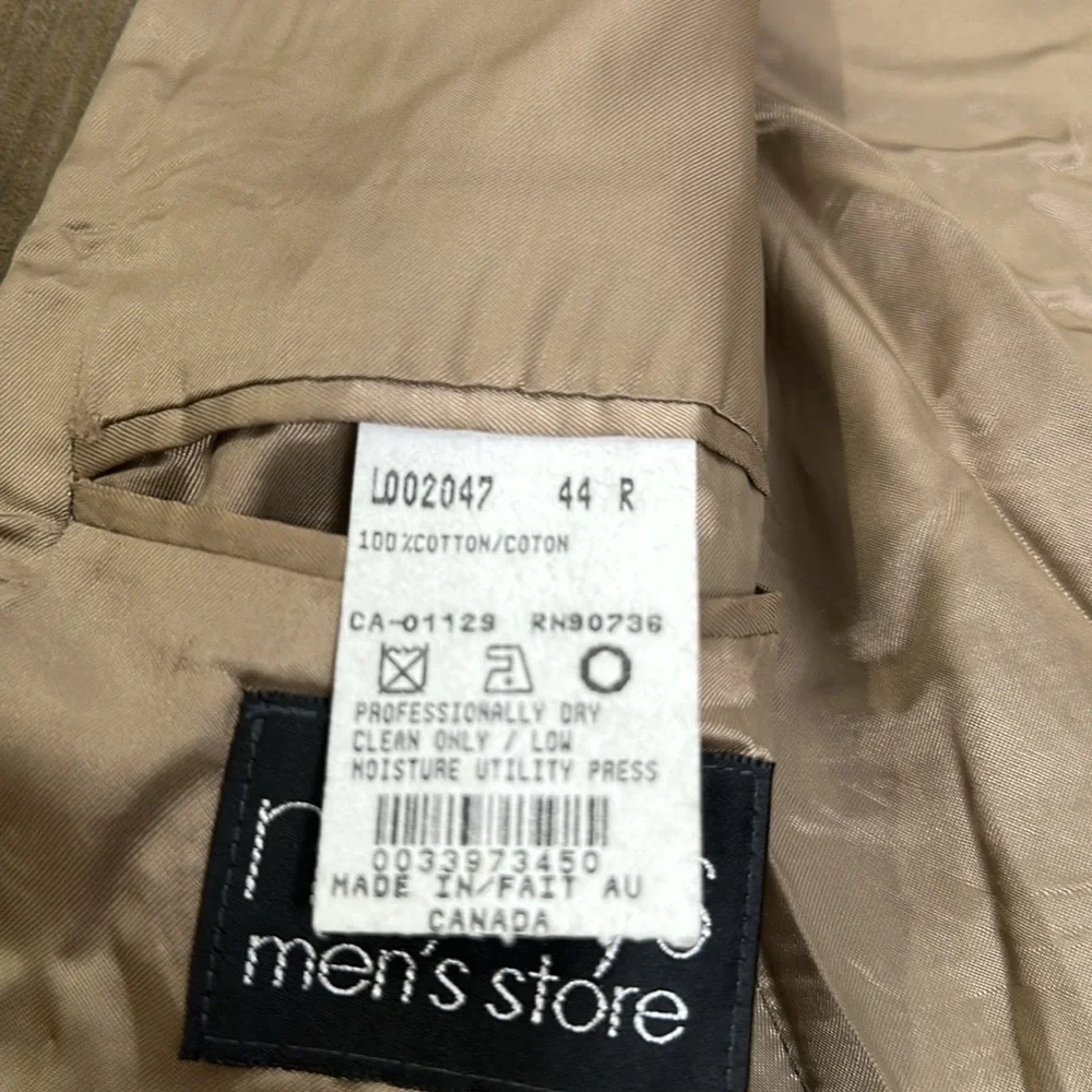 Chaps Ralph Lauren beige corduroy men blazer size 44R